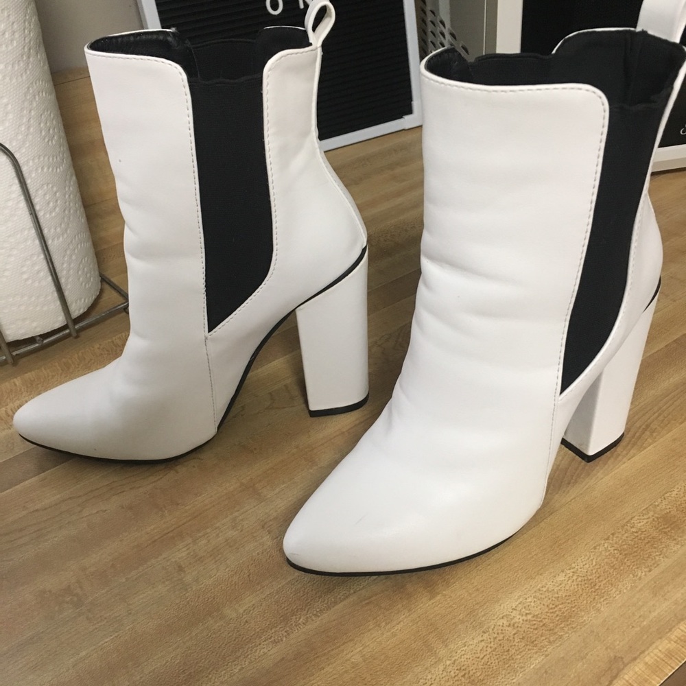 White Heeled Boots